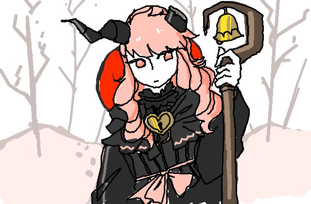 PRSK Fanart. Drawn in Shake Art Deluxe, 30 minute challenge. The character Mizuki walking in the snow.
