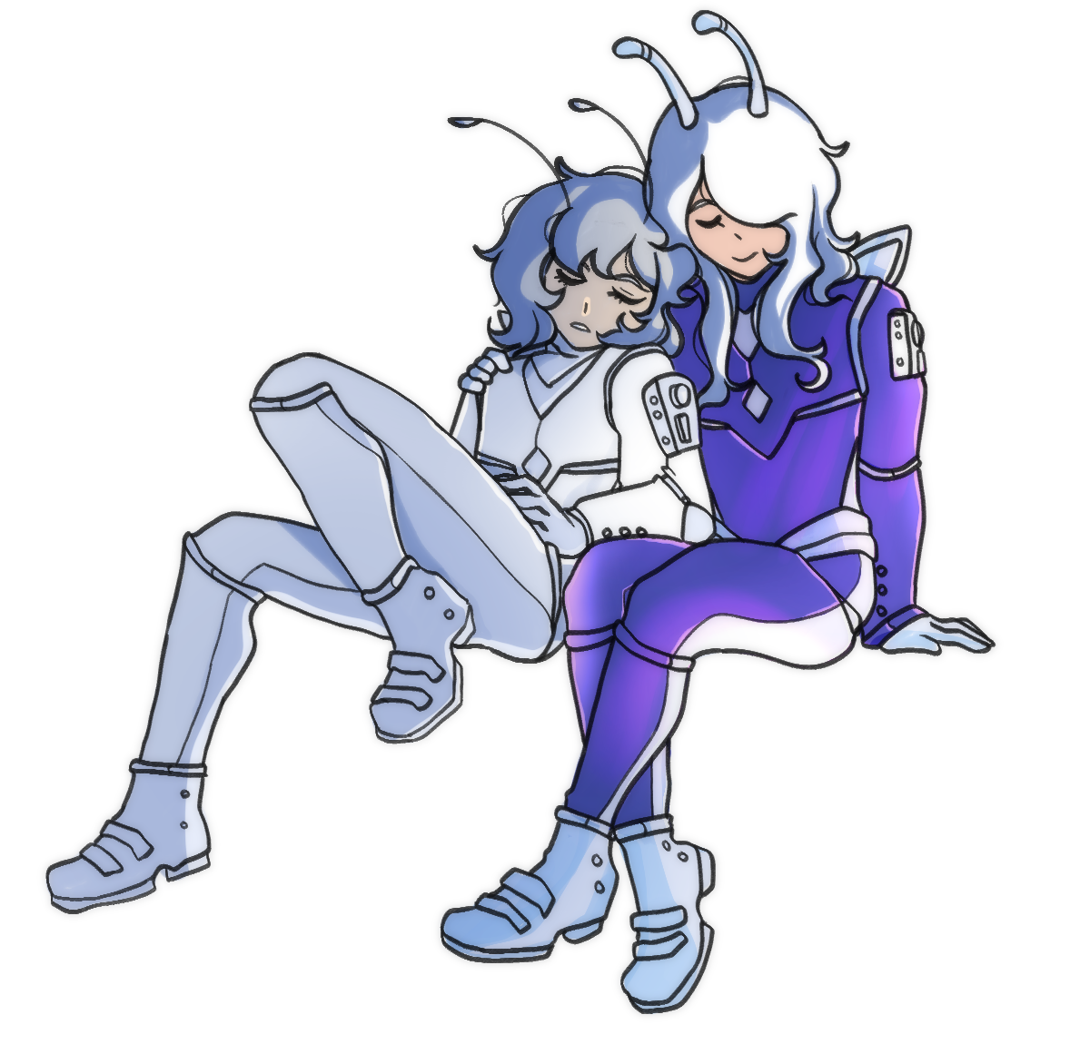 Drawn for Artfight 2024. The characters Stella and her brother Strato.